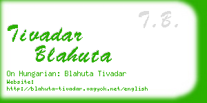 tivadar blahuta business card